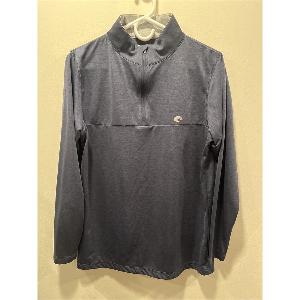 Men's Costa Long Sleeve 1/2 Zip Size Small Navy
